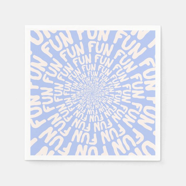 Guardanapo De Papel Palavra divertida repetindo creme espiral lilac ro (Frente)