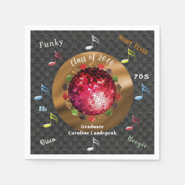 Guardanapo De Papel Palavras de Febre Noturna de Discoteca e Formatura