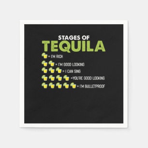 Guardanapo De Papel Palcos Da Tequila Engraçada Com Tequila Bebida