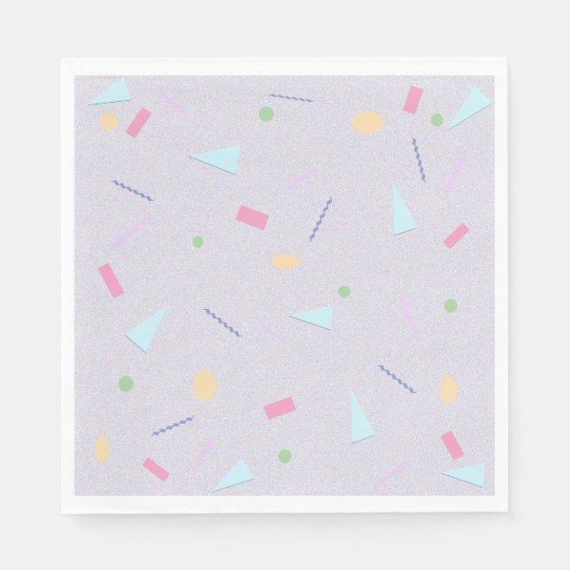 Guardanapo De Papel Pale Purple 80s Impressão Napkins (Frente)