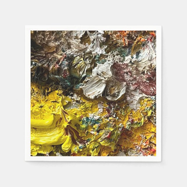 Guardanapo De Papel Paleta de artista #1 (Frente)