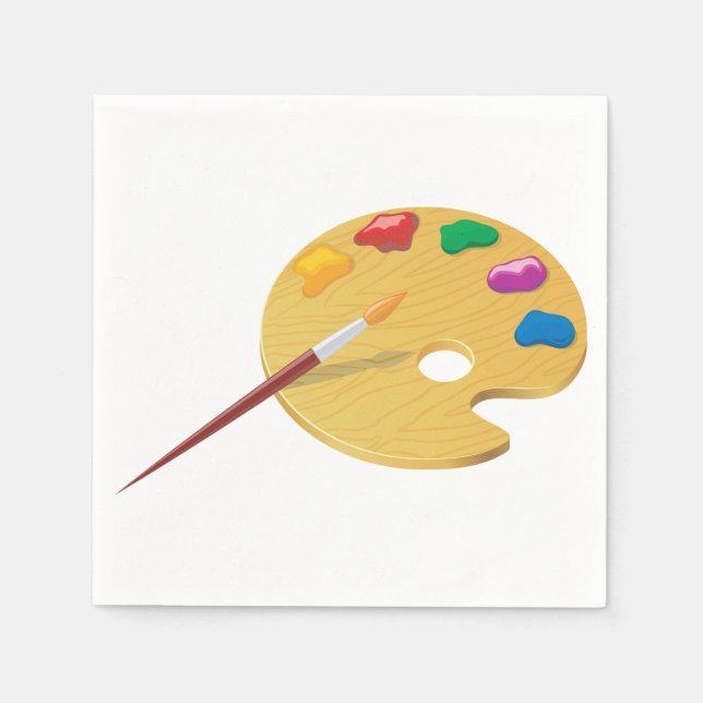 Guardanapo De Papel Paleta de pintores - Nápoles (Frente)