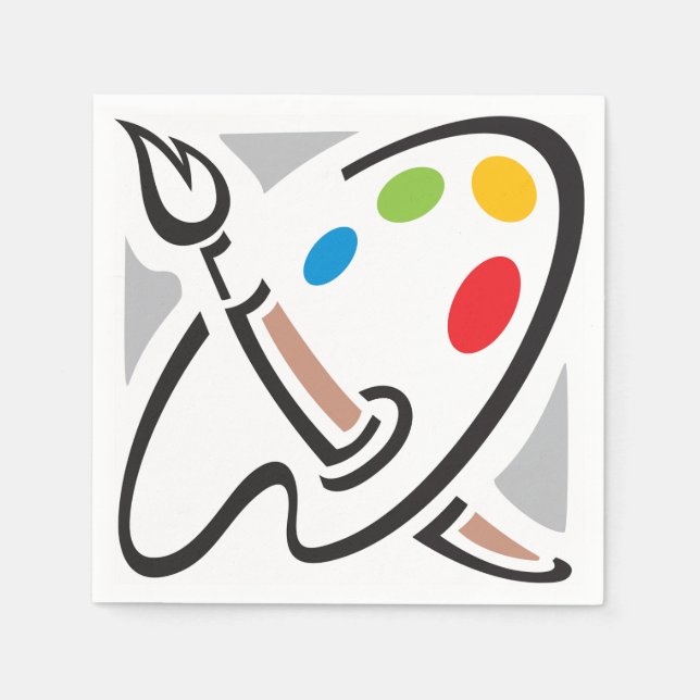 Guardanapo De Papel Paleta de pintores - Nápoles (Frente)