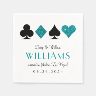 Guardanapo De Papel Palhaço de Casamento de Las Vegas e Cocktail Negro