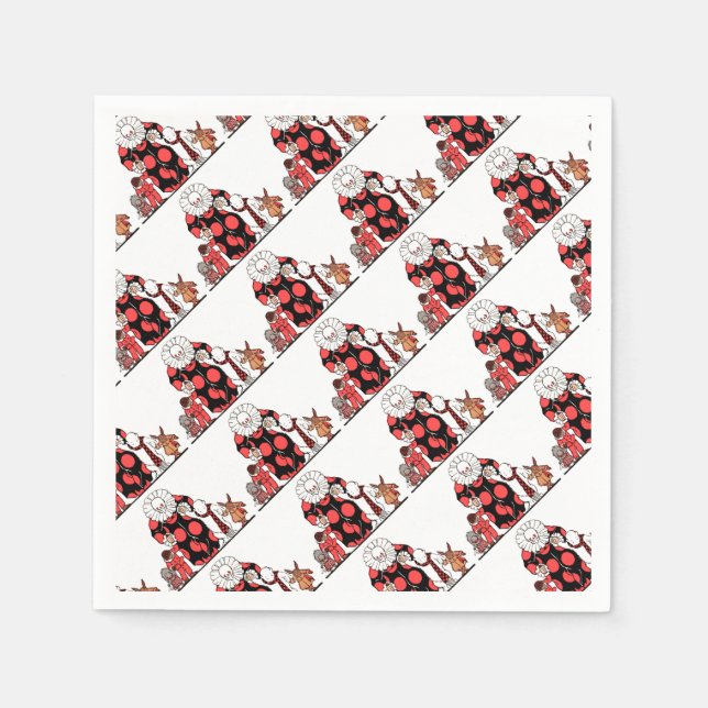 Guardanapo De Papel palhaço e amigos tiram seu arco (Frente)