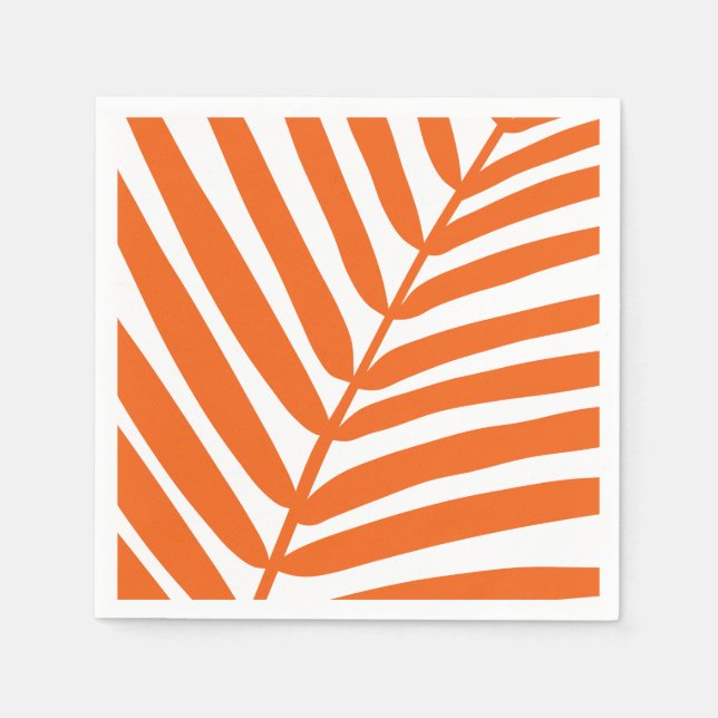 Guardanapo De Papel Palm Leaf Orange (Frente)