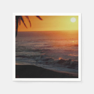 Guardanapo De Papel Palm Palm Tree Sunset Paper Napkins