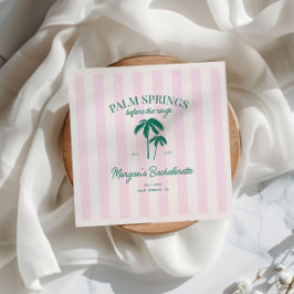 Guardanapo De Papel Palm Springs Antes das Argolas Despedida de Soltei