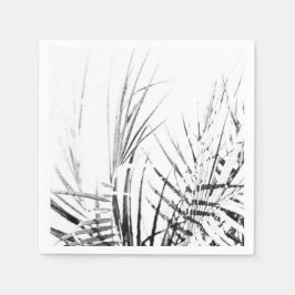 Guardanapo De Papel Palm Tree deixa um esboço de minimalismo