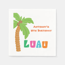 Guardanapo De Papel Palm Tree Luau Cocktail Napkin