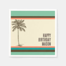 Palm Tree Paper Napkin do Tropical Beach