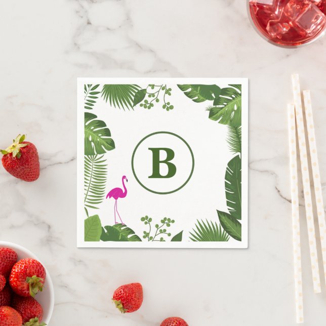 Guardanapo De Papel Palma Deixa Papel Monograma Napkins (Insitu)