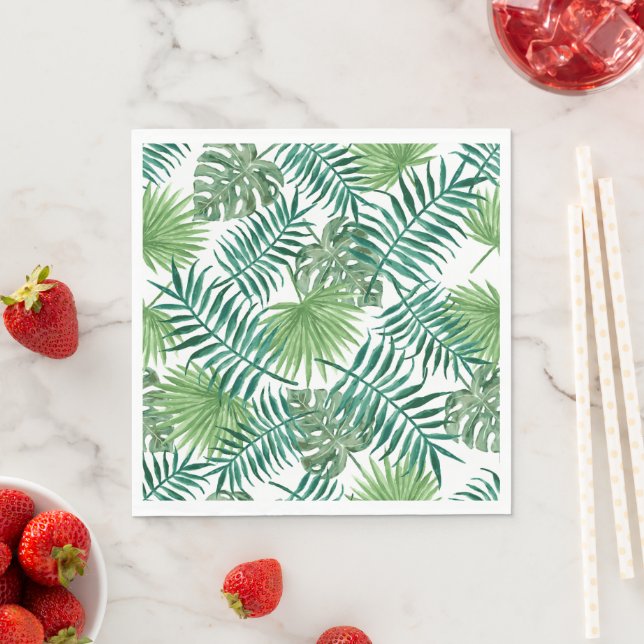 Guardanapo De Papel Palma Tropical Deixa Aquarela (Insitu)