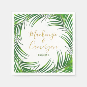 Guardanapo De Papel Palma Tropical Deixa Casamento Personalizado