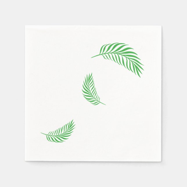 Guardanapo De Papel Palma Verde/Fronteiras Fern (Frente)
