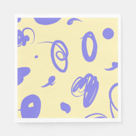 Guardanapo De Papel Palmas desenhadas à mão, linhas curvas, design gua