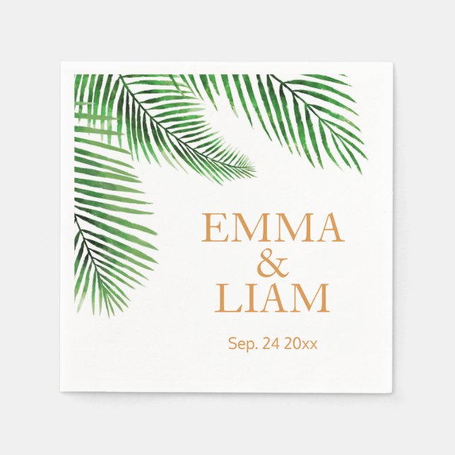 Guardanapo De Papel Palmas Tropicais (Frente)