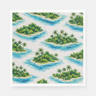 Guardanapo De Papel Palmeira de Ilha Tropical