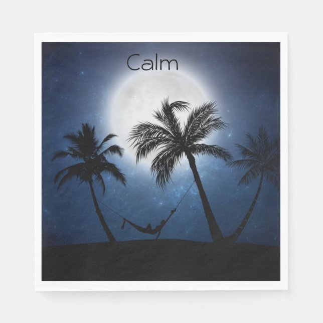 Guardanapo De Papel Palmeiras à luz do luar (Frente)