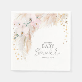Guardanapo De Papel Pampas Grass Floral Bebê Rosa Sprinkle