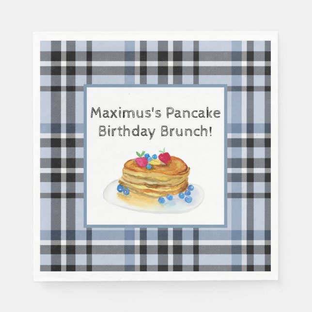 Guardanapo De Papel Pancake Birthday Brunch (Frente)
