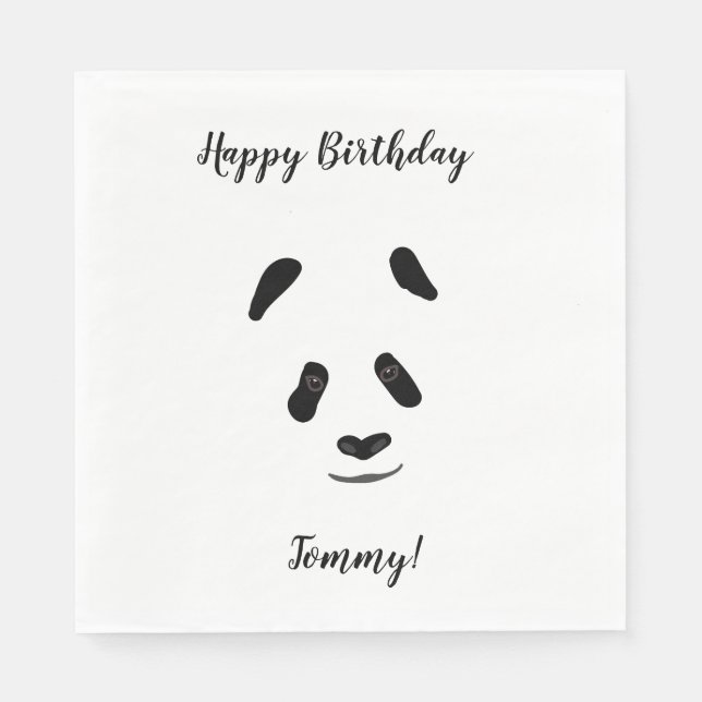 Guardanapo De Papel Panda Custom Birthday (Frente)