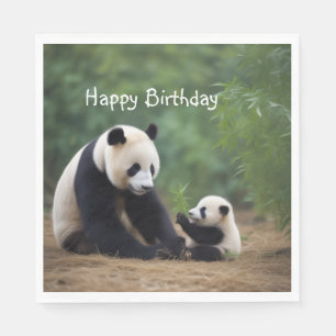 Guardanapo De Papel Panda Mama e Bebê