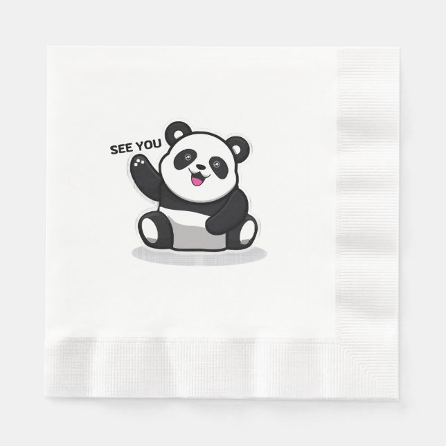 Guardanapo De Papel panda pequeno fofo (Frente)