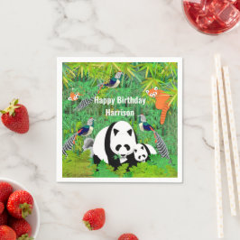 Guardanapo De Papel Pandas Lady Amherst's Pheasants Red Pandas Bamboo