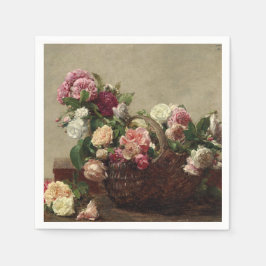 Guardanapo De Papel Panier de Rosas - Henri Fantin-Latour