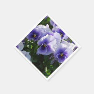 Guardanapo De Papel Pansies azuis Pastel