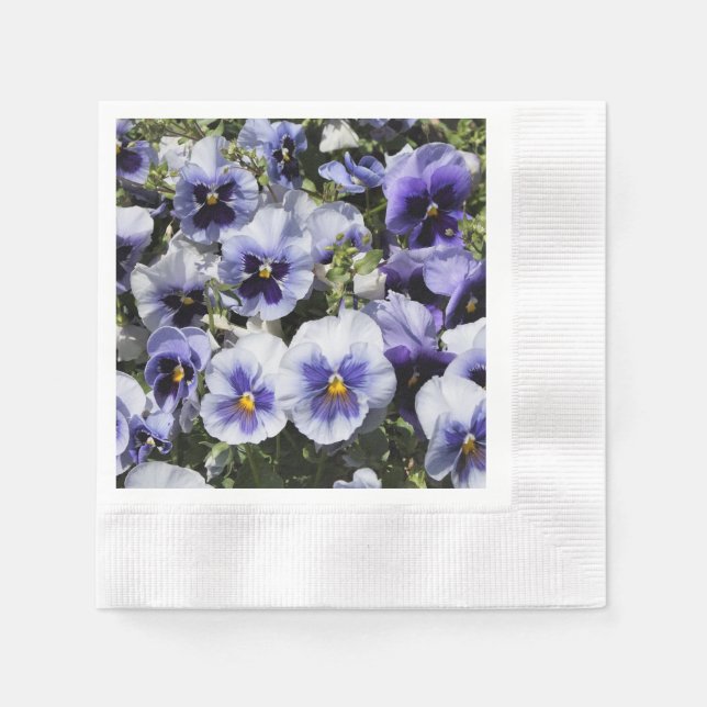 Guardanapo De Papel Pansies Roxas (Frente)