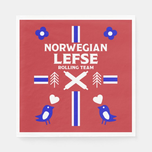 Guardanapo De Papel Pão De Esquerda Norueguês (Frente)