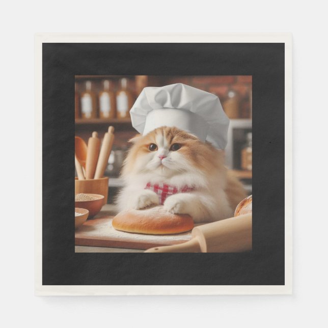 Guardanapo De Papel Pão-pão de gato liso (Frente)