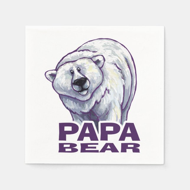 Guardanapo De Papel Papa Polar Bear (Frente)