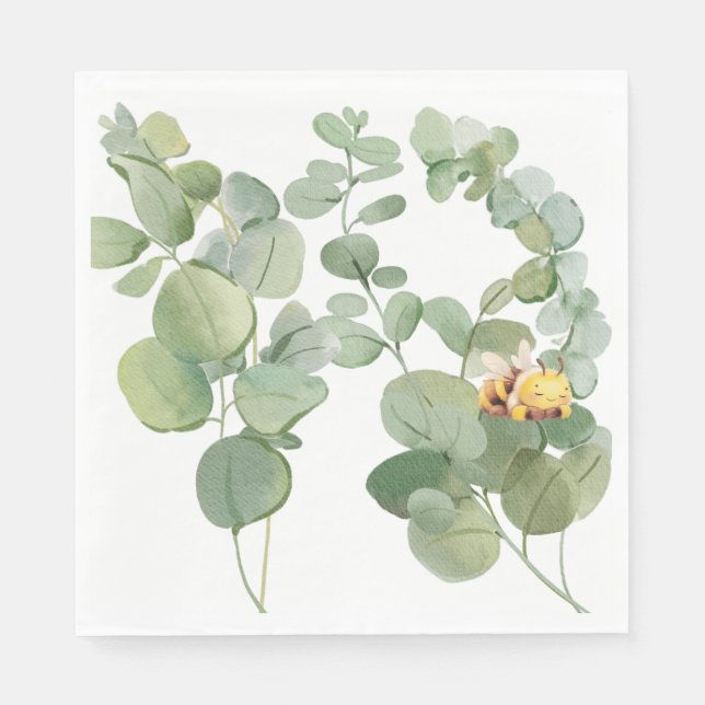 Guardanapo De Papel Papagaio De Abelhas Sonolento (Frente)