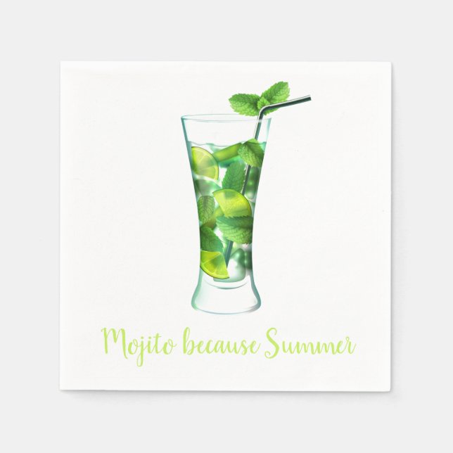 Guardanapo De Papel Papagaios, coquetel padrão (Frente)