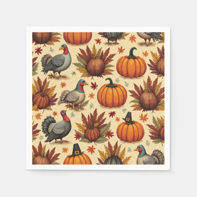 Guardanapo De Papel Papagaios, coquetel padrão (Frente)