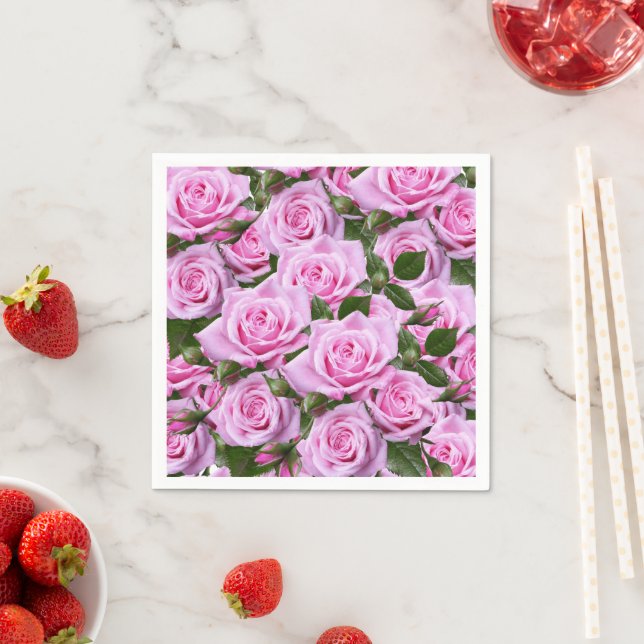 Guardanapo De Papel Papagaios, Rosas Rosa (Insitu)