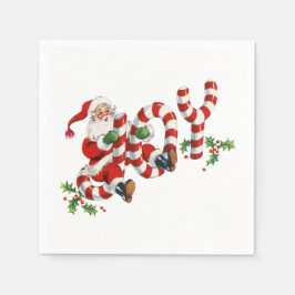 Guardanapo De Papel Papai Noel Alegria Vintage
