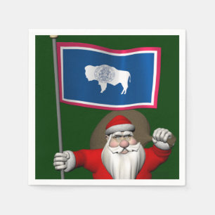 Guardanapo De Papel Papai Noel Com Alferes De Wyoming