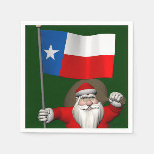 Guardanapo De Papel Papai Noel Com Alferes Do Texas