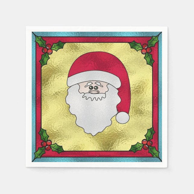 Guardanapo De Papel Papai Noel Congelado (Frente)