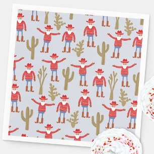 Guardanapo De Papel Papai Noel Cowboy Natal Western