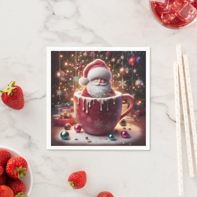 Guardanapo De Papel Papai noel Cozy Cup (Insitu)
