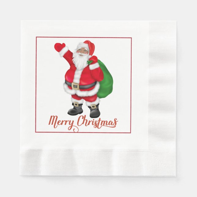 Guardanapo De Papel Papai Noel de Natal Napkins (Frente)