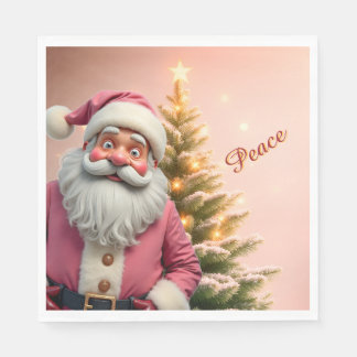 Guardanapo De Papel Papai Noel Divertido Tema de Feriado