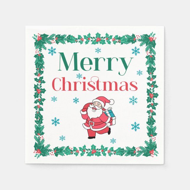 Guardanapo De Papel Papai Noel Felry Natal (Frente)