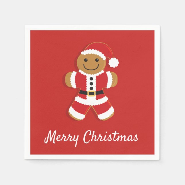 Guardanapo De Papel Papai noel Gingerbird Man | Papel Napkin (Frente)