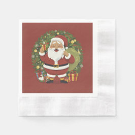 Guardanapo De Papel Papai Noel Ilustra Papel de Natal Napkin